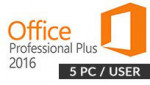 Microsoft Office Professional Plus 2016 - 5 PC USER